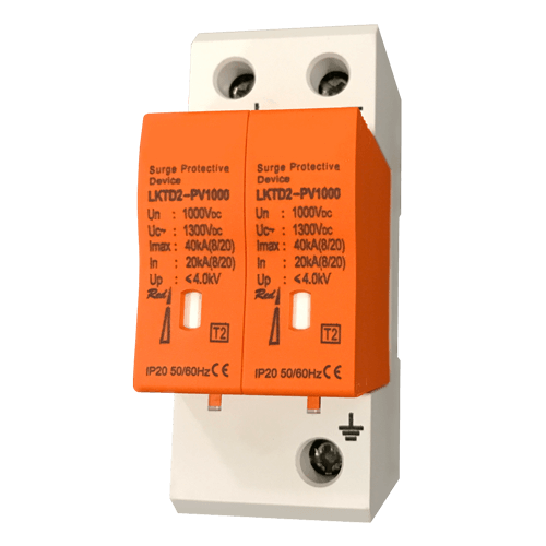 Protector de Descargas Atmosféricas 1000VDC 2P 40KA - Modelo: LKTD2-PV1000