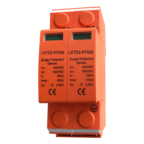 Protector de Descargas Atmosféricas 500VDC 2P 40KA - Modelo: LKTD2-PV500