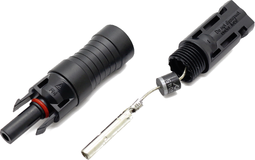 Conector Porta Diodo MC4 (C/Diodo 15A) - Modelo: MC4-DIO