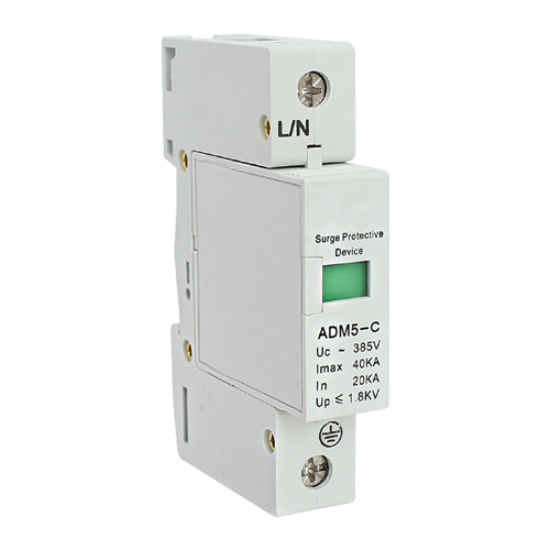 Protector de Descargas Atmosféricas AC 385VAC 1P 40KA - Modelo: ADM5-1P
