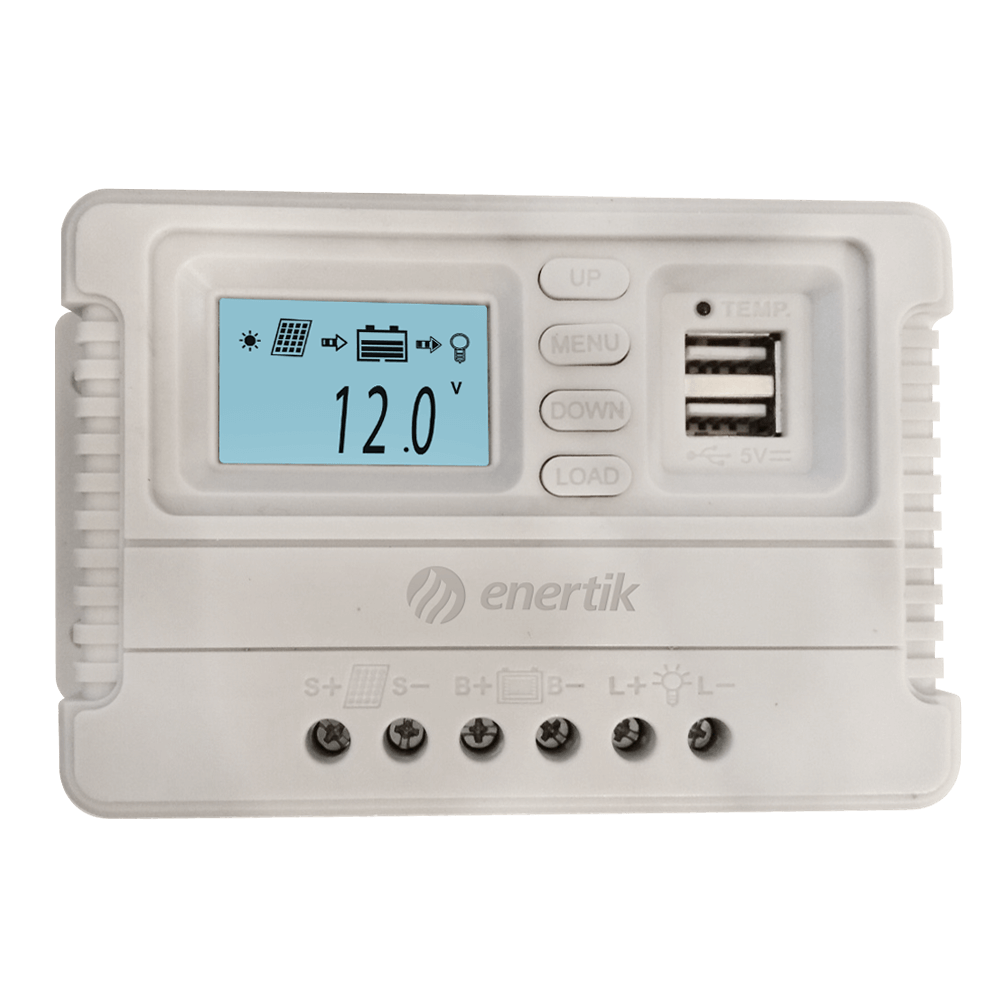 Regulador de Carga Solar PWM con USB y Display 50A - Modelo: CP-50-12/24
