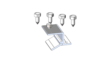 Mordaza Ajustable para Techo de Chapa Trapezoidal