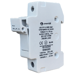 [SPF-15] Porta Fusible Solar DC 10x38mm gPV 1000VDC (sin fusible) - Modelo: SPF-15