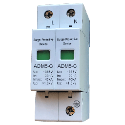 [ADM5-2P] Protector de Descargas Atmosféricas 385VAC 1P+N 40KA - Modelo: ADM5-2P