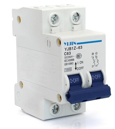 [YJB1Z-63] Protector Térmico DC 250VDC 2P 63A - Modelo: YJB1Z-63